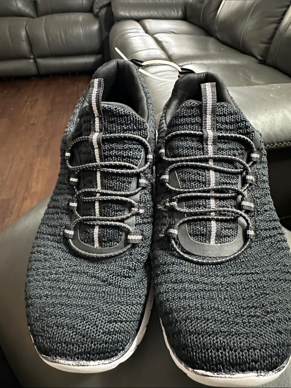 Black Knit Athletic Works Sneakers - Lightweight Comfort